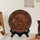 Escultura Redonda de Madeira Última Ceia