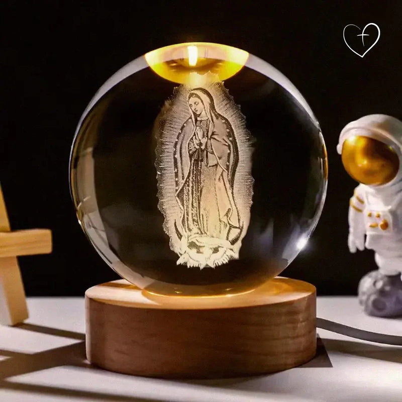 Nossa Senhora - Luminária em Esfera 3D