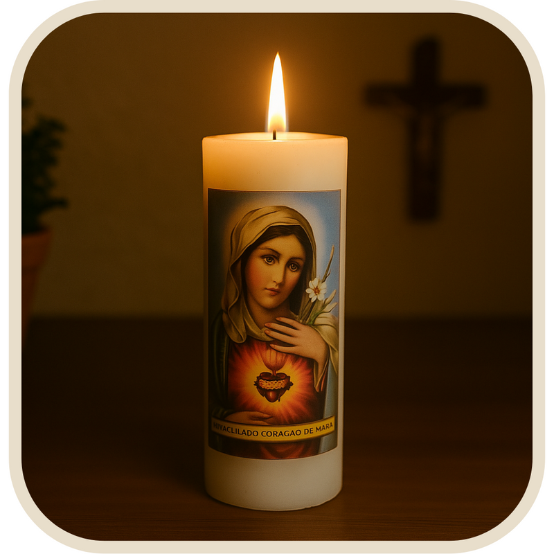 Vela Votiva Imaculado Coração de Maria - Chamas da Alma®