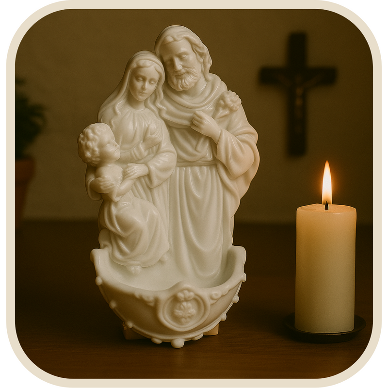 Porta Água Benta Sagrada Família com Lírios®