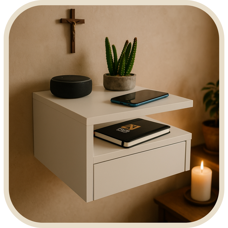 Suporte de Oratório Duplo Suspenso com Gaveta®