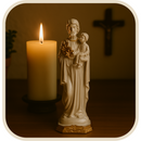 Imagem São José Branco e Dourado 20cm - Decoração com Fé®