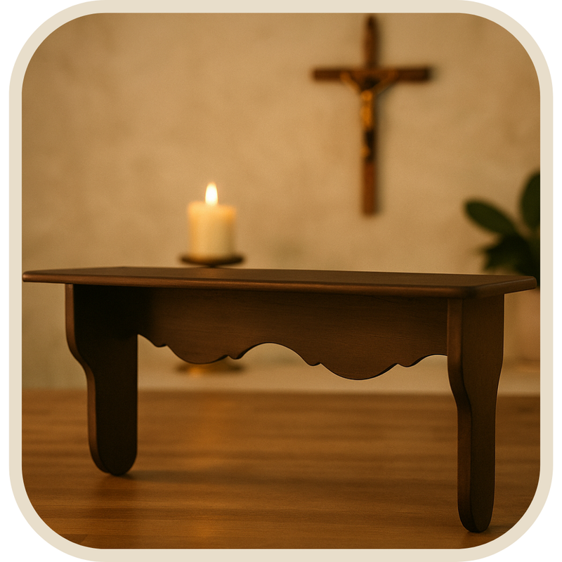 Prateleira Imbuia Marrom para Imagens Sacras®