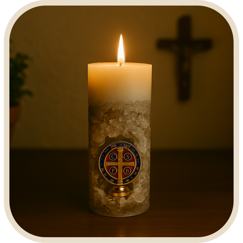 Vela Esculpida São Bento - Chamas da Alma®