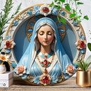 Decoração Católica Nossa Senhora com Detalhes em Pedras