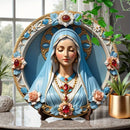 Decoração Católica Nossa Senhora com Detalhes em Pedras