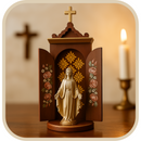 Oratório Espirito Celeste - Marrom Tratado  - Imagens de até 20cm®