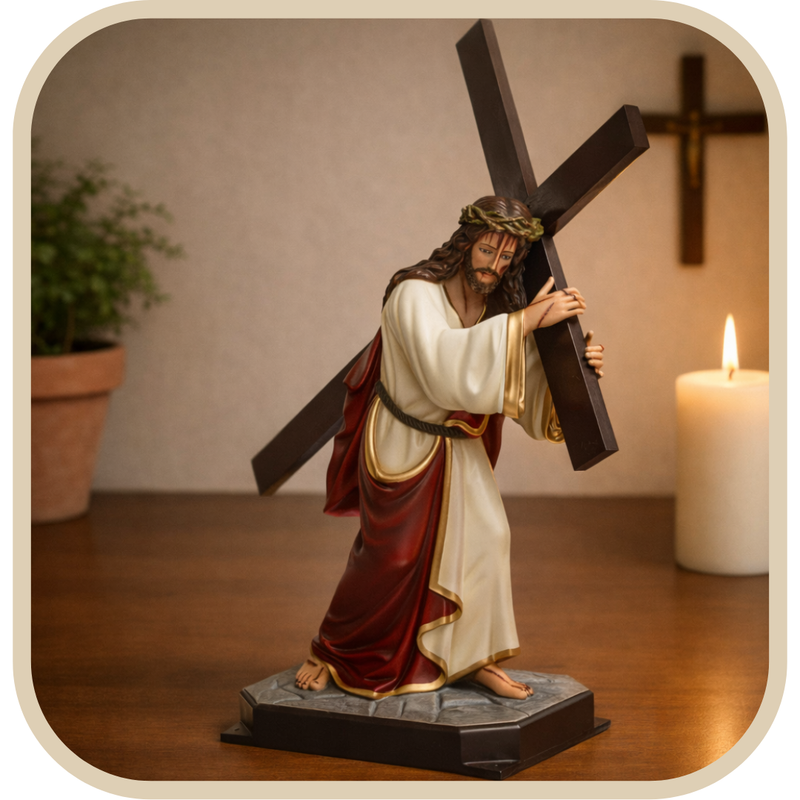 Imagem Nosso Senhor dos Passos 85cm Resina - Decoração com Fé®