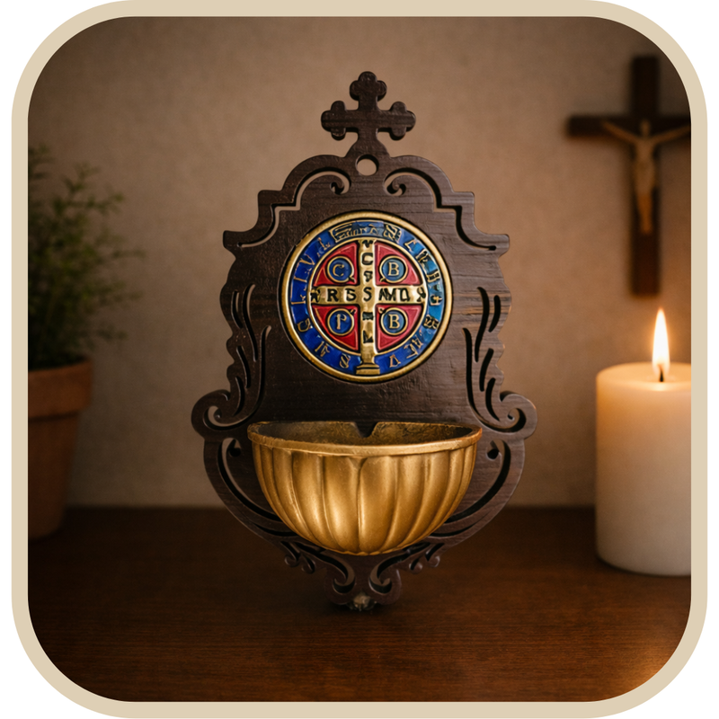 Porta Água Benta Medalha de São Bento®