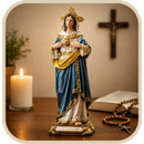 Imagem Sagrado Coração de Maria 20cm Resina - Decoração com Fé®