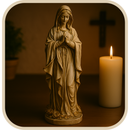 Imagem Nossa Senhora de Lourdes Marmorizado 27cm - Decoração com Fé®