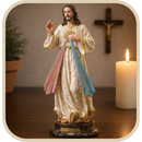 Imagem Jesus Misericordioso 30cm Resina - Decoração com Fé®