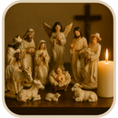 Presépio Sagrado Branco e Dourado 15 Peças®