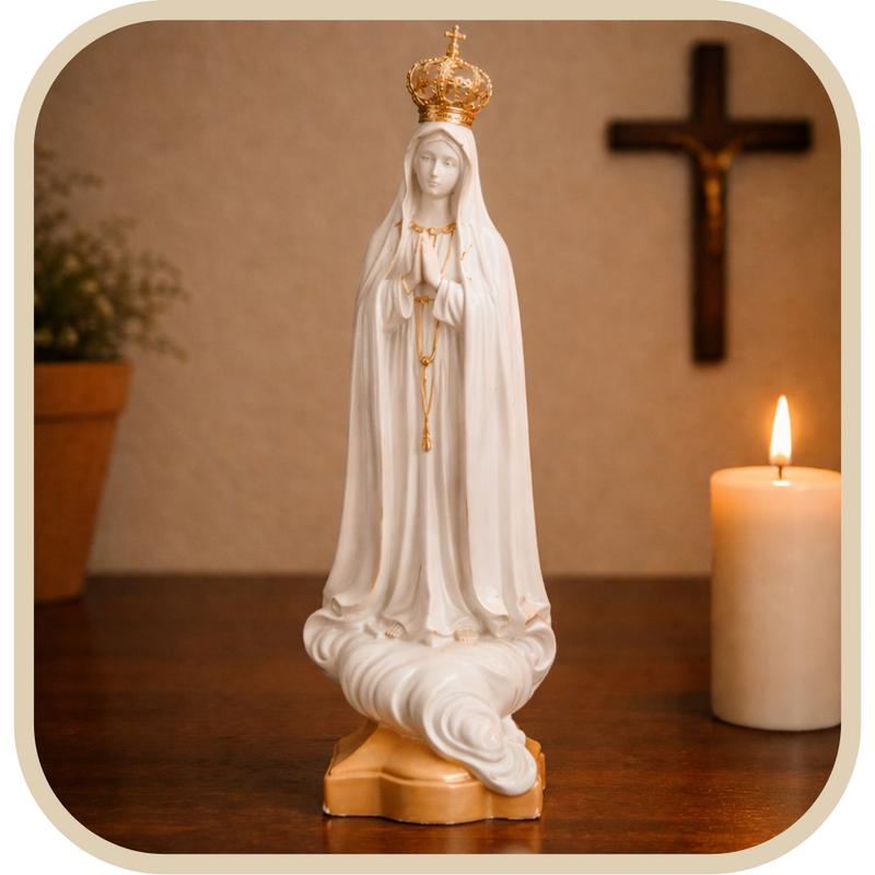 Imagem Nossa Senhora De Fátima 45cm Coroada - Decoração com Fé®