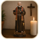 Imagem São Padre Pio 20cm Resina - Decoração com Fé®