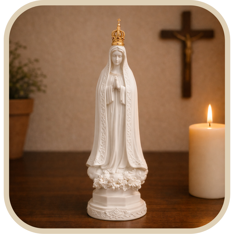 Imagem Nossa Senhora De Fátima 30cm Coroada - Decoração com Fé®