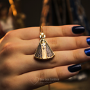 Colar Nossa Senhora Aparecida - Feito em Zircônia e Banhado a Ouro