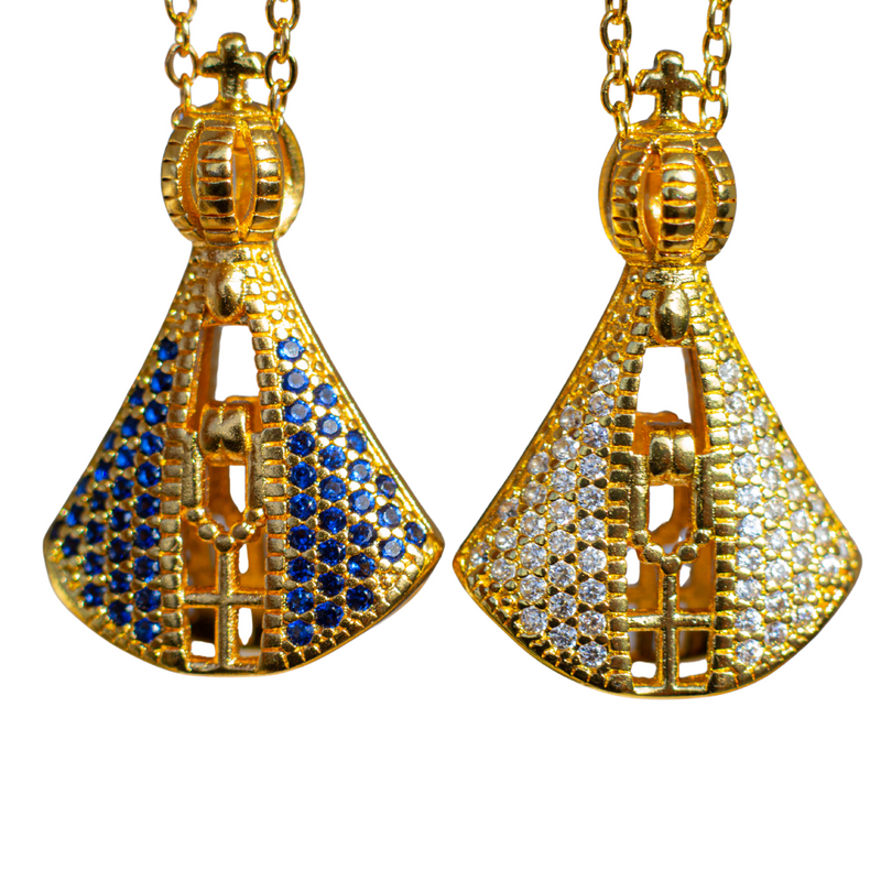 Colar Nossa Senhora - Dupla Face e Banhado a Ouro (1 UNIDADE)