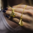 Colar Nossa Senhora - Dupla Face e Banhado a Ouro (1 UNIDADE)